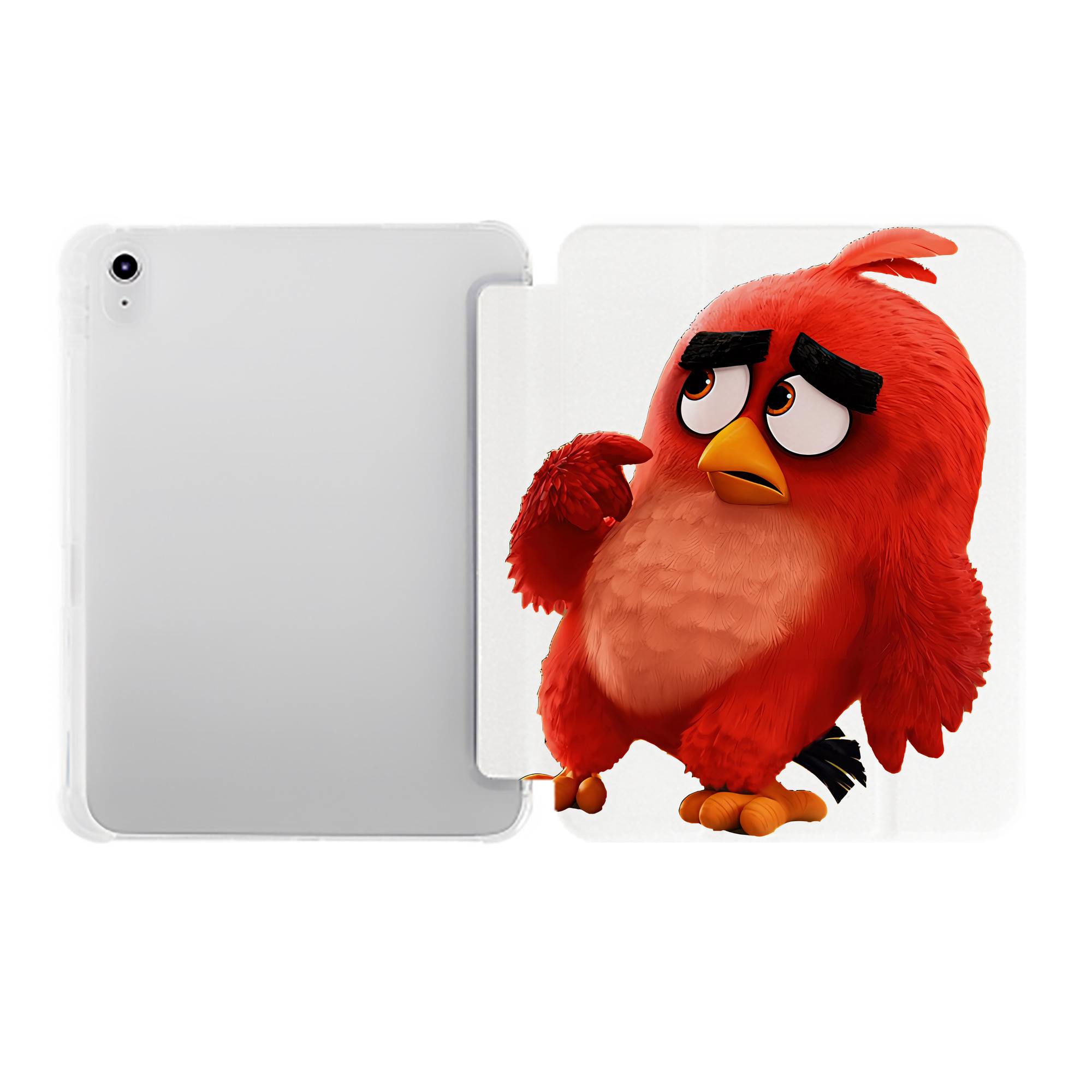 （画像用） Angry Birds アングリーバード IPad ケース ペン収納付き 三つ折りスタンド PUレザー×シリコン 対応機種9.5/10.5/10.9インチ